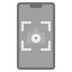 Mobile phone with a camera icon